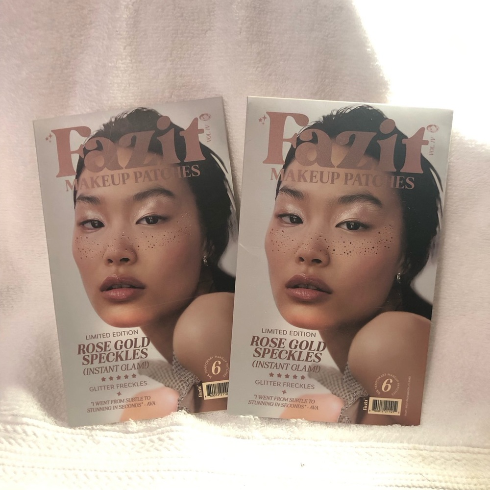 Fazit Beauty makeup patches limited edition rose gold speckles glitter freckles
